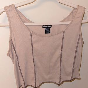 Crop Tank Top Cream details